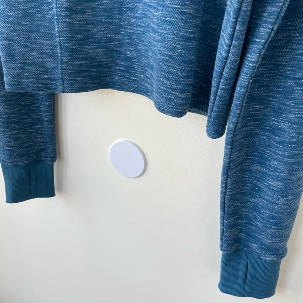 BuffBunny Collection Goal Digger Long Sleeve Crop Spacedye Heather Blue 3X XXXL - Picture 4 of 8